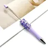 Bolígrafo de Cuentas Estrella Pequeña Transfronterizo, Bolígrafo Creativo DIY con Cuentas Lindo, Bolígrafo de Punta Redonda Lindo con Lentejuelas de Estrella de Cinco Puntas en Stock