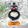 Adornos de Pingüino de Dibujos Animados para Micro Paisajes Llavero Muñeco de Pegamento Suave de PVC Colgante de Pingüino Pequeño Accesorios para Funda de Teléfono Móvil DIY