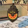 Acessórios de pingente tradicionais feitos à mão da popular marca HeXiang, ornamento para pendurar no carro, amuleto triangular da paz