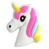Hebilla de zapato de PVC desmontable con diseño de unicornio de dibujos animados para niña, diseño de flor de zapato DIY