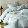 Juego premium de cuatro piezas 100% algodón de fibra larga cepillado, sábana de cama nueva de algodón grueso, funda de edredón jacquard, juego de ropa de cama para otoño e invierno 4