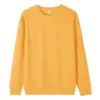 Sudadera pesada de cuello redondo de 400 g para hombre y mujer, primavera y otoño, corte holgado, color liso, estilo básico, hombros caídos, versátil, top de manga larga