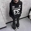 Moletom com Capuz Listrado Retro Americano Masculino Outono e Inverno Moletom Pesado Rígido Jaqueta Oversize para Casal