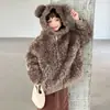 Ropa de Abrigo para Niños Invierno Lana de Cordero Sintética Ropa de Abrigo Cálida Oso de Peluche Lindo y Elegante Niña Niño Bebé Ropa de Invierno