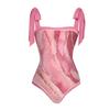 Traje de Baño Entero Europeo y Americano Nuevo 2024 Transfronterizo Aliexpress Amazon Ondulación de Agua Traje de Baño Bikini Entero Set