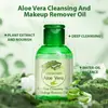 [Comercio Exterior Transfronterizo] Agua Desmaquillante de Aloe Vera 60ml Aceite Limpiador para Limpieza Profunda de Todo el Rostro, Desmaquillante, Etiqueta Completamente en Inglés