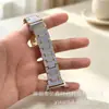 Pulseira de couro galvanizado com padrão dourado adequada para Apple 9, 10, S11, Huawei Fit5, Samsung Watch9, pulseira Xiaomi