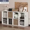 Gabinete Lateral de Noche Semi-Cerrado, Gabinete Largo, Gabinete de Almacenamiento de Noche para Dormitorio, Gabinete de Ocho Compartimentos, Estantería de Rejilla, Estante de Almacenamiento de Noche