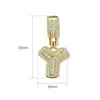 Colar Europeu e Americano Transfronteiriço Novo Estilo Pingente com Design de Letra 26 Letras Micro-Incustado com Diamante, Material de Cobre com Senso de Design