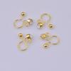 Venta al por mayor de fábrica DIY sin agujero en la oreja parche de accesorios adhesivos accesorios para aretes en forma de U con anillos incrustados aretes indoloros para mujer