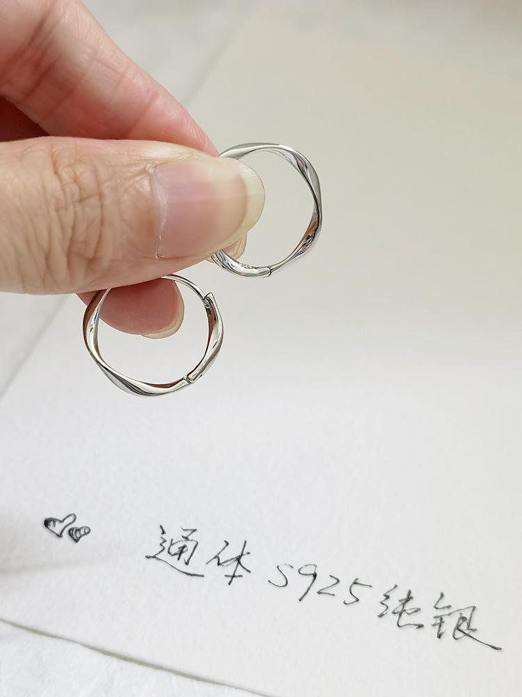 EH601961素银扭线形耳扣