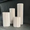 Mesa de postres cilíndrica plegable para bodas, columna romana de papel, adornos de plomo para caminos, escaparates de centros comerciales, diseño para fiestas de cumpleaños