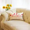 Coração de Amor Casa Linho Estampado Exportação Transfronteiriça Fronha para Almofada de Cintura Dia dos Namorados Sofá Mesa de Cabeceira Decoração de Casa Fronha