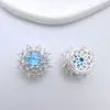 Cobre Banhado a Ouro Cor Duradoura Flocos de Neve Fogos de Artifício Corte Zircônia Espaçadores de Múltiplos Passos Contas Soltas para Pulseira Colar Joias DIY Feitas à Mão