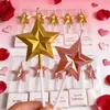 Vela de aniversário transfronteiriça coração de diamante estrela decoração de bolo criativa festa Dia dos Namorados bolo DIY topper