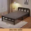 Cama individual plegable para el almuerzo en casa, cama pequeña para adultos, alquiler sencillo, cama doble portátil de 1,2 m, cama de hierro duro