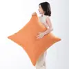 Almofada Decorativa de Linho Lisa, Almofada Simples para Sofá, Almofada para Janela de Canto, Capa de Almofada Sem Enchimento, Almofada Grande para Cabeceira de Cama