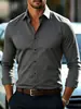 Camisas Masculinas Europeias de Tamanho Transfronteiriço Amazon Aliexpress Site Independente Camisas Masculinas Finas para Trabalho e Dia a Dia
