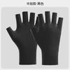Guantes para Uñas para Mujer Anti-ultravioleta Transpirables Verano Conducción Exterior Ciclismo Antideslizantes Seda de Hielo Medio Dedo Guantes Protección Solar F5