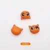 Accesorios de Gato de Dibujos Animados DIY Material de Resina Suave Lindo Ojos Grandes Gato Agujero Pasante Decoración de Abalorios Hecha a Mano Materiales