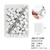 Bloque Esponja Mini para Uñas 10mm Esponja Puffs para Difuminar Rubor Set de Esponjas Puffs Cuadradas Pequeñas con Pinza de Agarre