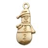 Nuevo colgante de campana de copo de nieve de Papá Noel de aleación de oro KC, serie navideña, accesorios de joyería DIY