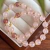 Cristal en Polvo de Cristal de Fresa Natural Guofeng Retro (Teñido) Pulsera Pulsera