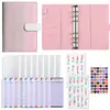 Amazon A6 Cuaderno de Hojas Sueltas Color Macarrón Portátil Almacenamiento Cuaderno Presupuesto Planificación Financiera Planificador Personalizable