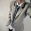 Uniforme dk para Niños Estilo Universitario Japonés Traje Gris Traje Traje Universitario Apasionado Pi Shuai Chaqueta Traje Senior Jk