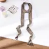 Lenço de Fita Fino e Longo para Mulheres, Amarrador de Cabelo Versátil, Amarrador de Bolsa, Fita para Combinar com Camisas e Ternos, Lenço de Pescoço de Alta Qualidade, Cinto