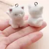 Pendente Animal Fofo de Resina com Flocagem Cachorrinho Pingente DIY Corrente de Celular Pingente Anti-Perda Acessórios Pacote de Material