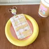 Llave de Coche con Hebilla Telescópica de Fácil Extracción Dibujo Animado de Autobús Set de Tarjeta de Comida de Estudiante y Tarjeta de Acceso Hebilla Colgante Sanrio Pudding