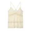 Comercio Exterior 2026 Nueva Llegada Primavera Estilo Europeo y Americano Moda Femenina Sexy Chica Caliente Bordado Transparente Camisola Top 0881022