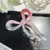 Nuevo Clip de Mariposa Transparente Hueco Estilo Francés 2024 Pinza para el Cabello Simple de Gama Alta Pinza de Tiburón Accesorios para el Cabello para Mujeres