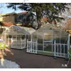 Invernadero de Aleación de Aluminio Invernadero de Jardín Cobertizo para Flores Casa de Cristal para Flores Invernadero con Panel Solar de PC Equipo de Cultivo Blanco Envío Gratis