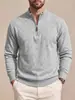 Suéter de punto informal para hombre, estilo americano, otoño e invierno, con media cremallera, cuello alto, patrón de rombos, manga larga, sudadera pullover