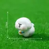 Miniatura de cachorro regordete lindo con moño, accesorio de decoración DIY para paisajismo de jardines, pieza decorativa pequeña