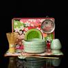 Popular Tazón de Cerámica para Matcha de Amazon con Pico, Set de Té Matcha de Crisantemo Japonés, Batidor de Té, Caja Colorida de 100 Piezas, Gama Alta