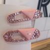 Pinza para el cabello de niña rosa coreana con pedrería, letra dulce, clip lateral de diamantes completos, alta gama, industria pesada, clip para flequillo, accesorios para la cabeza