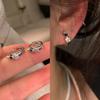 Pendientes de Moda de Estrella con Micro-Incrustaciones de Zirconia para Mujer, Diseño de Nicho, Pendientes de Alta Gama, Pendientes Ligeramente Lujosos y Versátiles