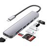 Estación de Acoplamiento Tipo-C Proyección de Pantalla HDMI Hub para Computadora Lector de Tarjetas USB-C Dock de Expansión Adaptador de Red RJ45