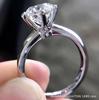 Anillo de seis garras Simulación simple de Diamante para mujer Propuesta 1 quilate oro blanco boda 2 Quilates 3 Quilates circonia mayoreo