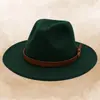Fedora de lana de moda europea y americana con logotipo personalizado, fedora de jazz de estilo retro británico, sombrero de fieltro de ala plana unisex