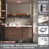 Fábrica directa de gabinetes de baño Yida Zhejiang color nogal oscuro gabinete para lavabo de baño al por mayor