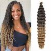 Comercio Exterior Trenza Profunda Fibra de Alta Temperatura Extensiones de Cabello Rizado Latinoamericano Cabello Blanco Trenzas Rizadas Kinky