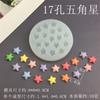 Molde de Silicone de Estrela de Cinco Pontas para Amor Chocolate Bolo Dobra Doce Artesanal DIY Goma Gota Gesso Ferramenta Decorativa