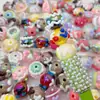 Macarrón acrílico agujero recto cuentas pesadas cuentas pintadas a mano material diy cuentas sueltas hechas a mano accesorios colgantes para cadena de teléfono móvil
