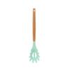 Herramientas de Cocina Pinza para Espagueti de Silicona Cuchara para Espagueti Colador para Fideos de Olla Caliente Sartén Antiadherente de Silicona Pinza para Espagueti con Mango de Madera