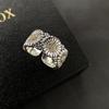 Anillo de Margarita Personalizado para Mujer, Moda Retro, Diseño Resistente, Anillo Abierto de Malla Geométrica, Anillo para Dedo Índice Hip-Hop
