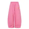 Pantalones de Chándal Anchos con Estampado Integral de Lunares Estilo Retro Americano para Mujer, Nuevo Estilo Verano 2026, Pantalones Largos Sueltos Casuales Perezosos con Caída
